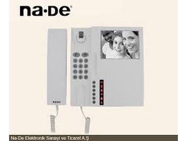 Nade ND 107K-8 4inc Siyah/Beyaz görüntülü diyafon kapıcı telefonu daireler arama